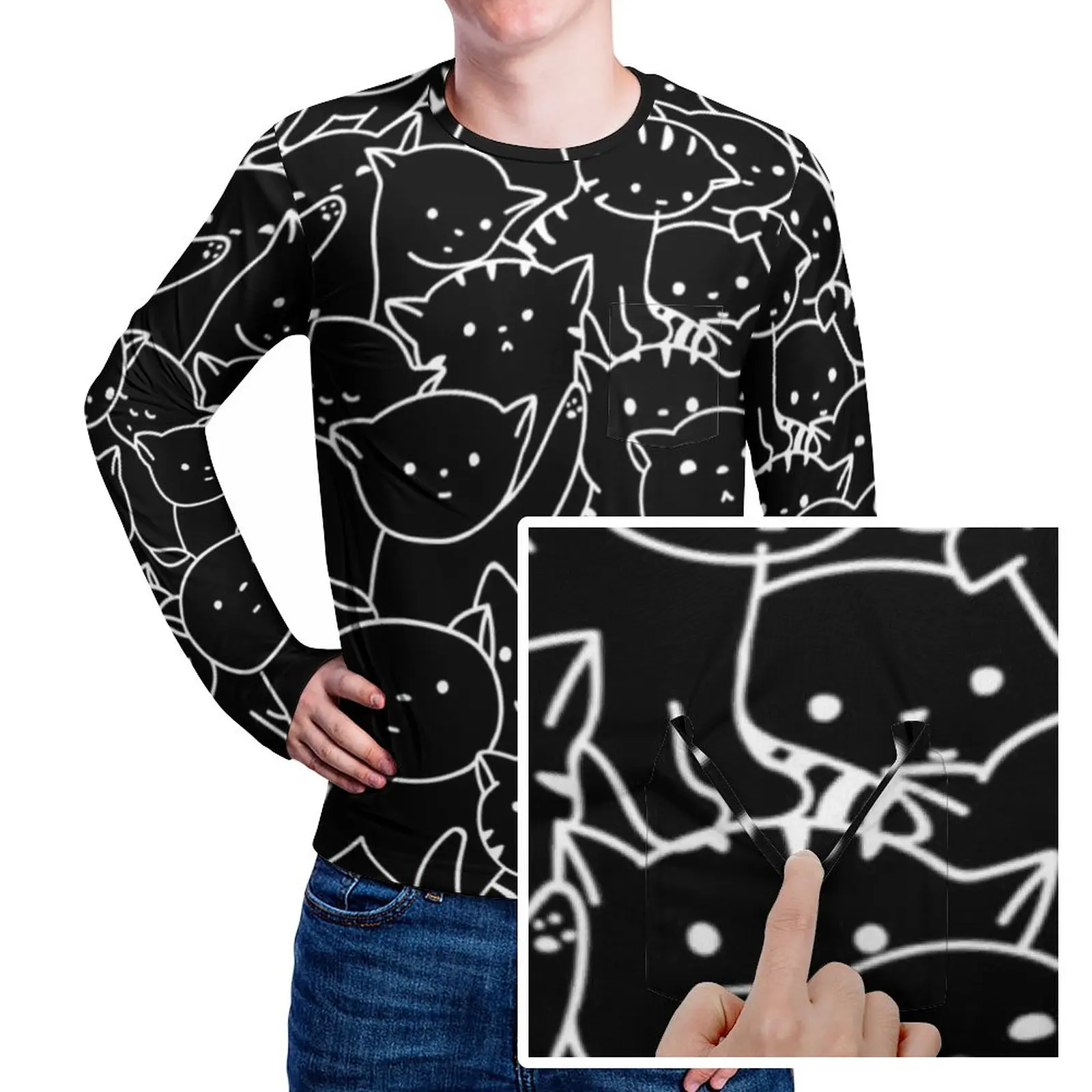 

Винтажная футболка с длинным рукавом, большие размеры