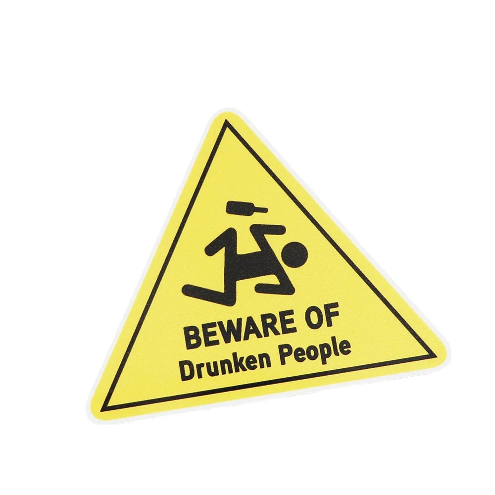 

Funny Beware Of Drunken People Car Sticker Decal PVC 12.6 ×10.4CM
