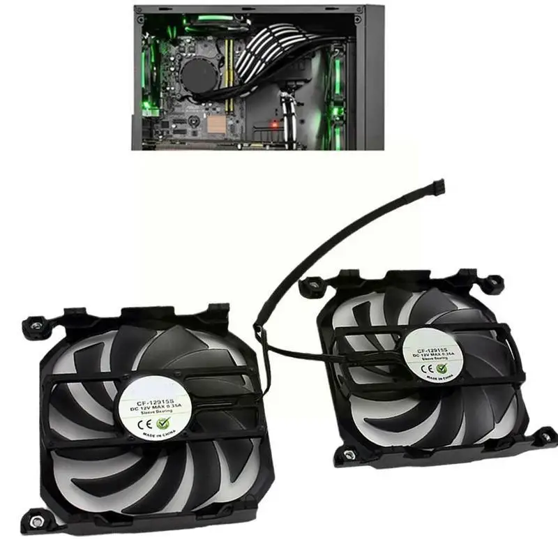 1 Set Inno Gtx1080ti/1080 X2 Gpu Vga Card Cooler Fan For Inno3d Geforce Gtx 1080 Gtx1080 Ti X2 Graphics As Replaceme S6o8 images - 6