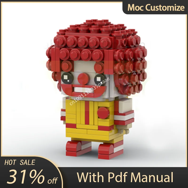230 шт. Moc Ronald McDonald Brickheadz модель строительные блоки креативная сборка кирпичи