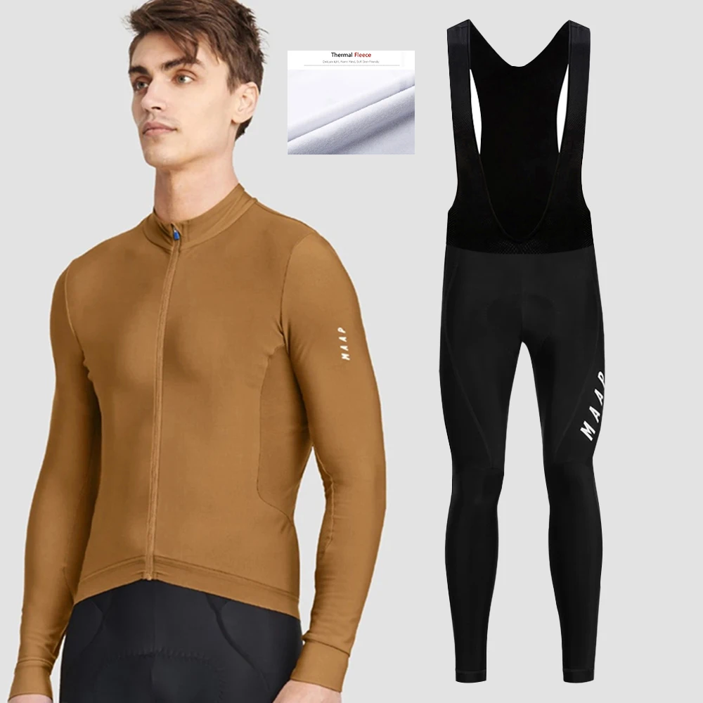

Новая зимняя теплая флисовая одежда MAAP для велоспорта, мужской костюм из Джерси, одежда для езды на велосипеде на открытом воздухе, комплект...