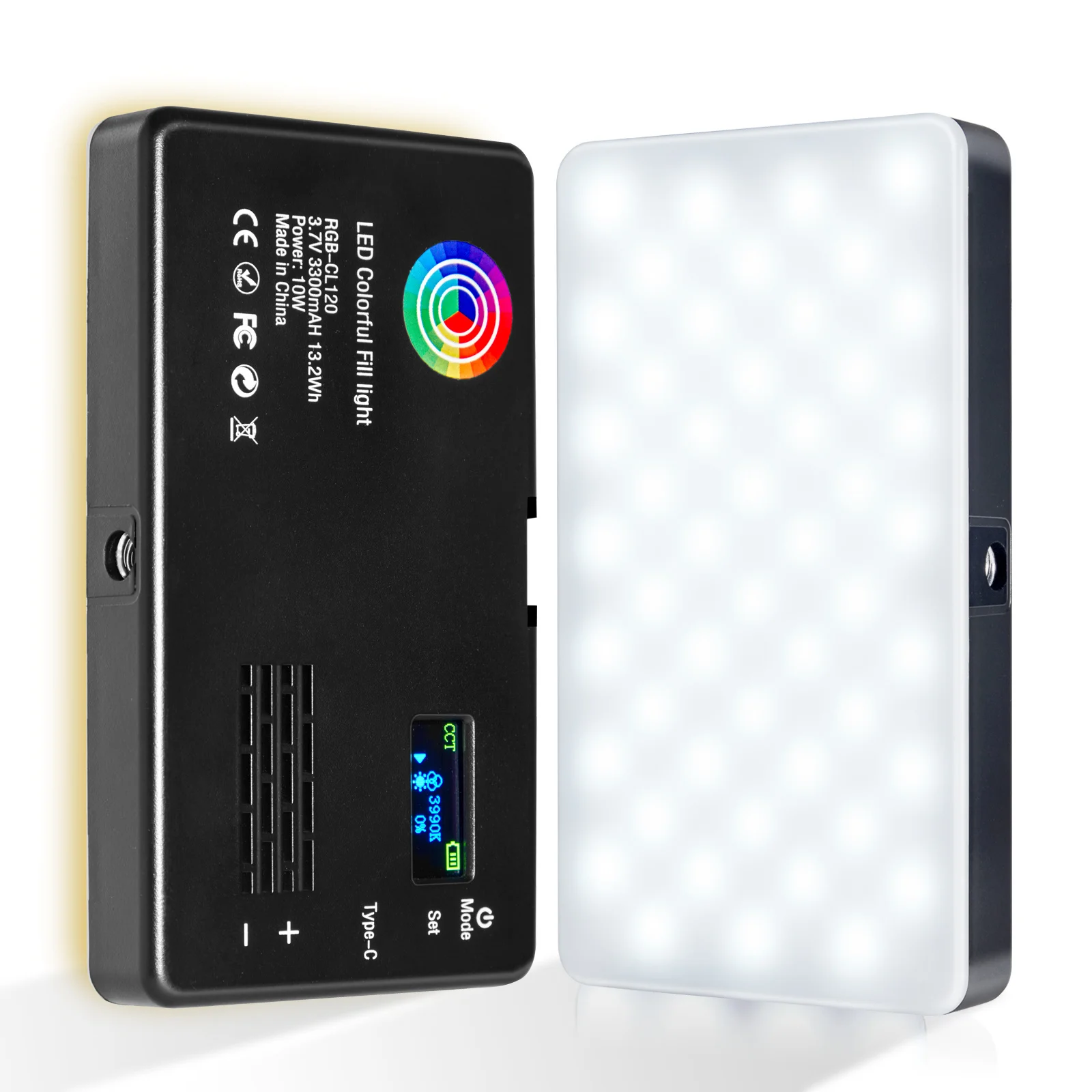 

RGB LED Camera Light Full Color Output Video Lamp Kit Dimmable 2500K-8500K Bi-Color Panel Light CRI 95+