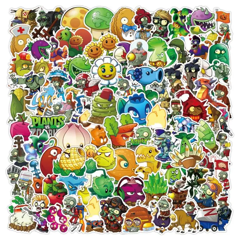 

10/30/50/100Pcs Anime Plants vs. Zombies Stickers Suitcase Laptop Bike Guitar Waterproof Graffiti Sticker Decal Kid Classic Toy