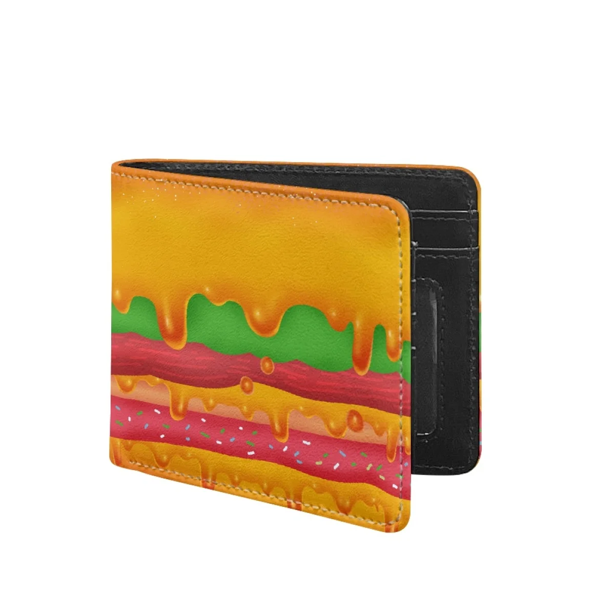 

Man's Wallet Colorful Cake Layers Foldable Water Proof Card Holder for Male Custom Design Men Wallets Casual Zipper Coin Purses