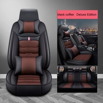 Universal car seat cover for Ford F150 4 door 1990- 2016 2017 2018 Leather protective seat cover