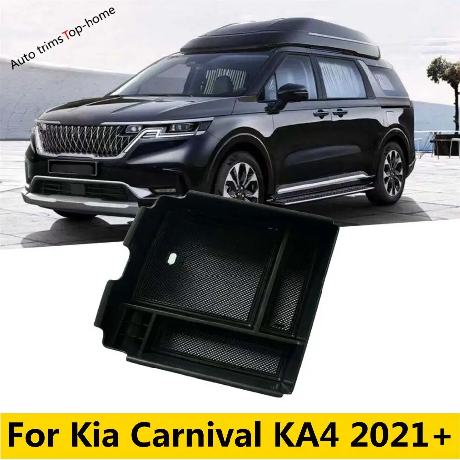 

Plastic Armrest Central Control Storage Box Container Decoration Cover Interior Fit For Kia Carnival KA4 2021 2022 Accessories