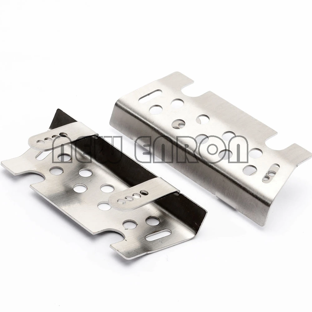 

NEW ENRON 1/2Pc Skid Plate Stainless Steel AxleBumper Bottom Protection Skidplate FOR RC 1/10 Traxxas Car TRX-4 TRX4