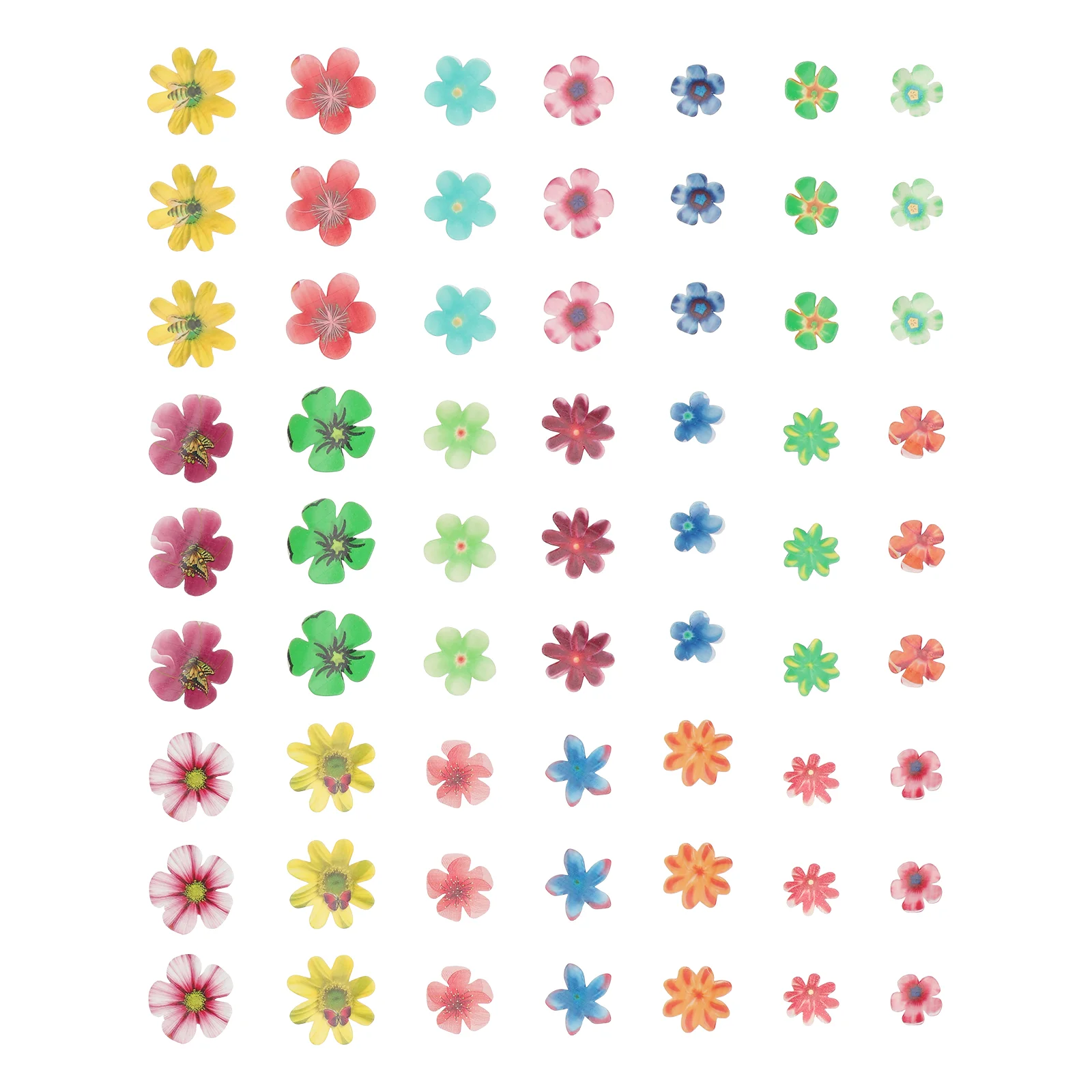 

Edible Cake Flower Flowers Topper Cupcake Wafer Paper Decorations Toppers Decorating Rice Icing Decor Daisy Decoration Dessert