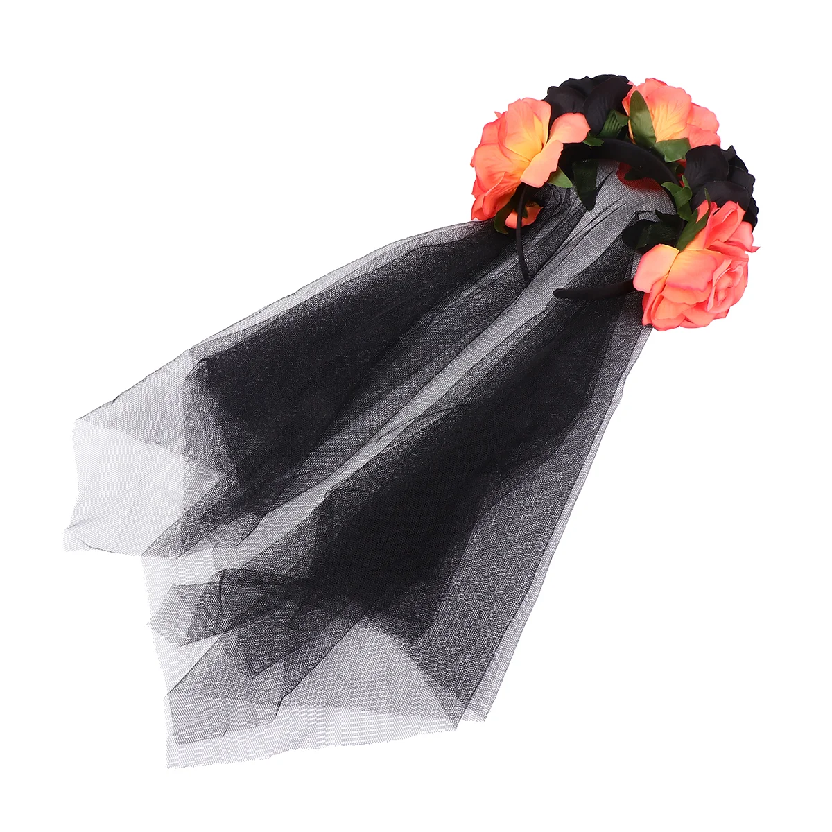 

Rose Flower Veil Halloween Hair Bridal Party Headwear Headdress Veils Wedding Hoop