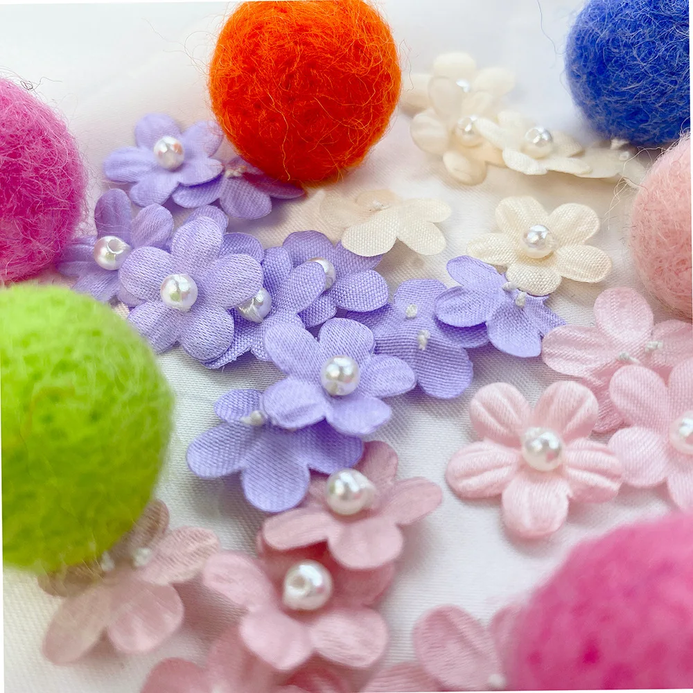 

1.5CM/100PCS,Wedding Dress Skirt Baby Coat Decorative Cap Purple Flowers,Sewing Supplies And Accessories,Appliques For Clothing