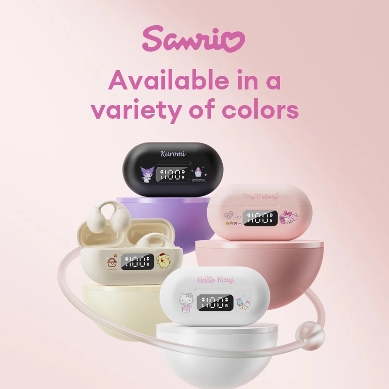 Выбор Sanrio BL57 Bluetooth беспроводные наушники Kawaii Hello Kitty зажим для ушей Kuromi гарнитура
