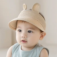 baby summer hat straw visor cap adjustable baby girls sun hats for kids infant newborn boys beach caps cute baby straw hat
