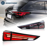 hcmotion 4th gen for toyota highlander 2020 2022 led tail lights assembly drl start up animation car rear back lamps accessories