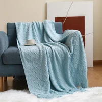 nordic bohemian knitted blanket office lunch break cover sofa travel nap special blanket anti pilling thick knitted blanket