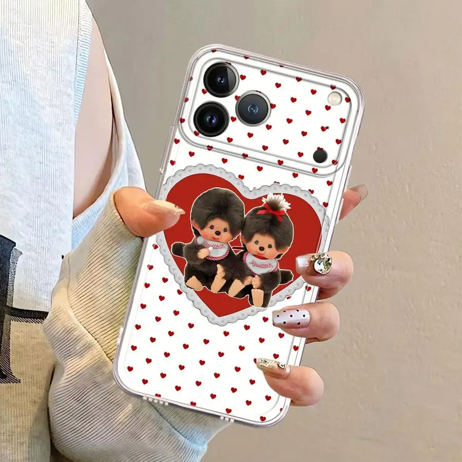 Фото Милый мягкий чехол M-monch-hichis для iPhone 17 Pro Max, 13 Pro, 16, 15, XS Max, 11, XR, Air, 17e, 12 Mini, 14 Plus №5