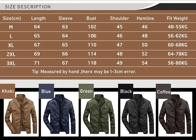 PU Jacket Boy Autumn Winter Green Motorcycle Oversize Man Faux Leather Stand Collar Casual Long Sleeve Coat