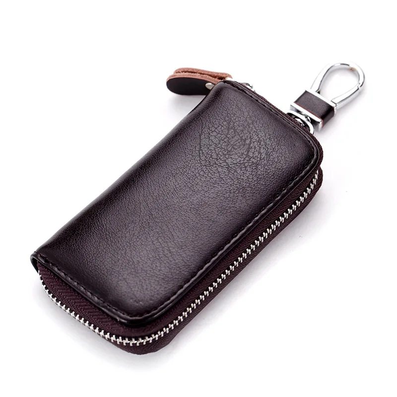 

Keychain Women Small Split House Leather Key Cow Holder Purse Key Men Organizer Multifunctional Case Pouch Bag Wallet Mini Car
