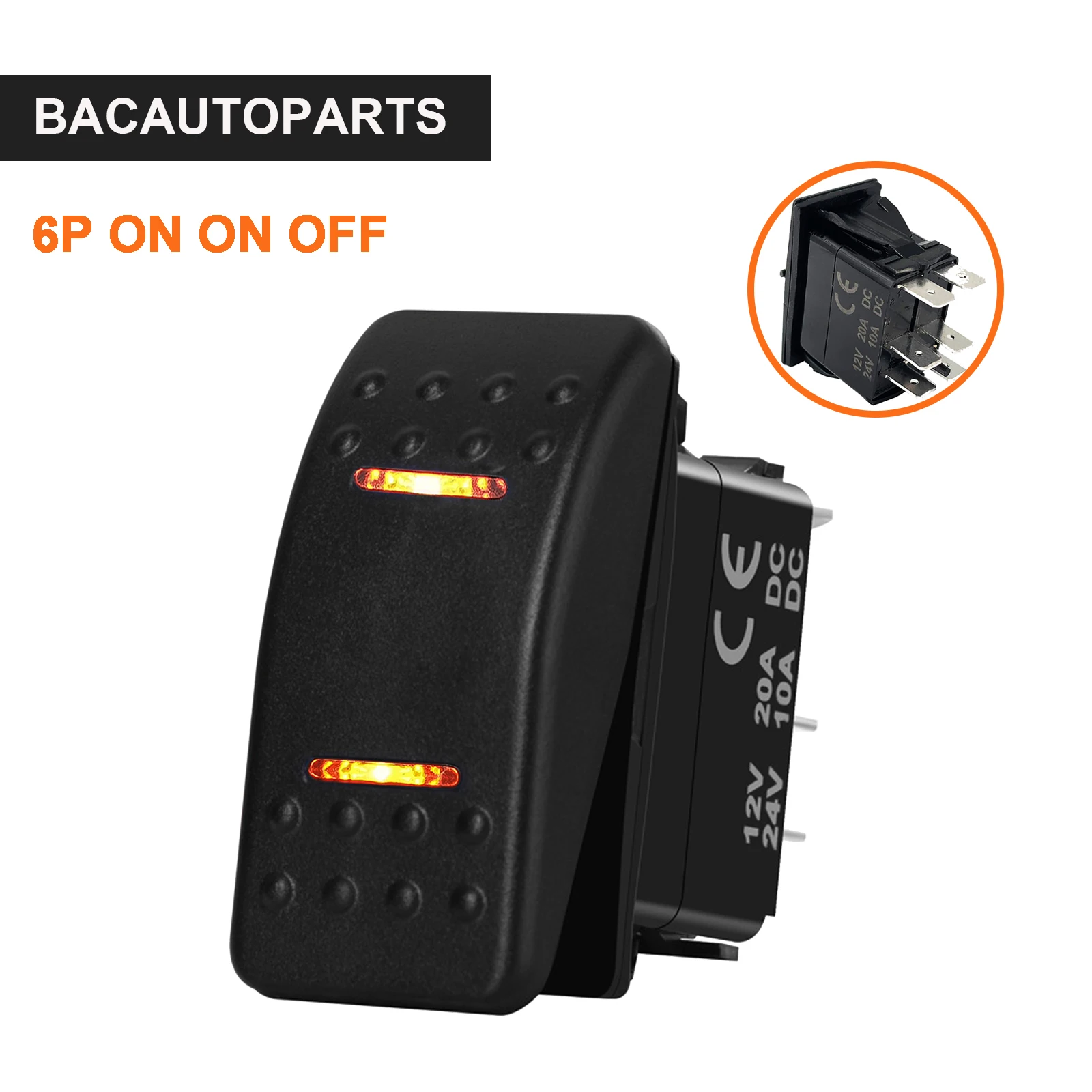 

Двойной оранжевый светодиод 6P ВКЛ./ВЫКЛ. Клавишный переключатель для автомобиля морской лодки автобуса RV NARVA Carling ARB стильные автомобильные аксессуары запасные части