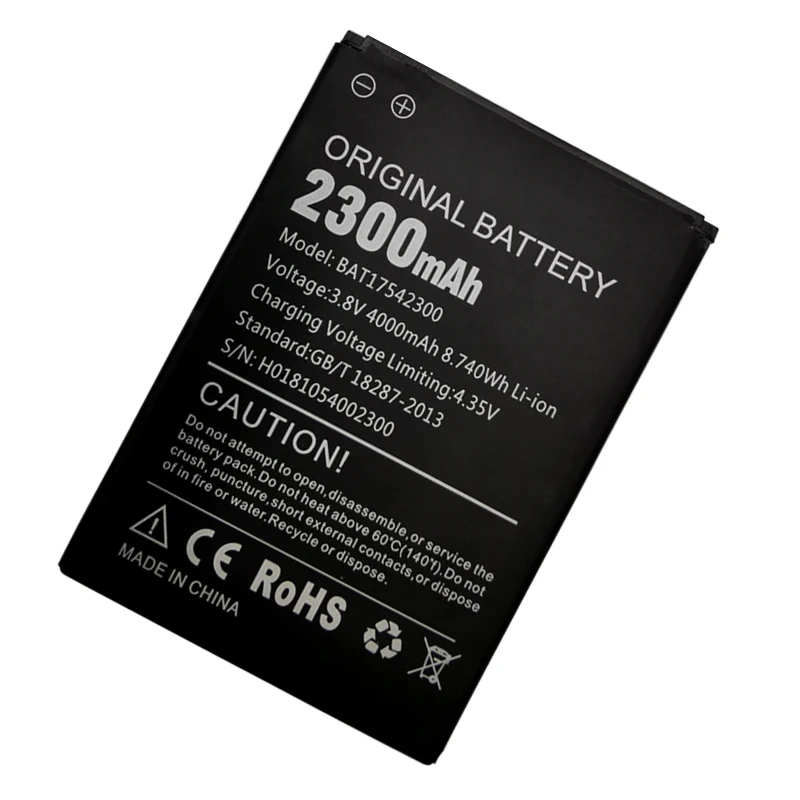 Высококачественный аккумулятор 2300 мАч BAT17542300 для сотового телефона DOOGEE X9 Mini |