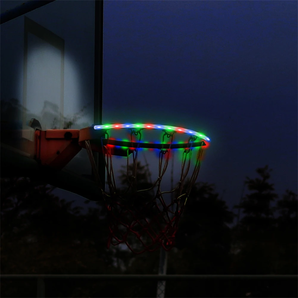 

Playground Easy Install Outdoor Waterproof Rim Party LED Basketball Hoop Light Solar Powered Color Changing Induction Flexible