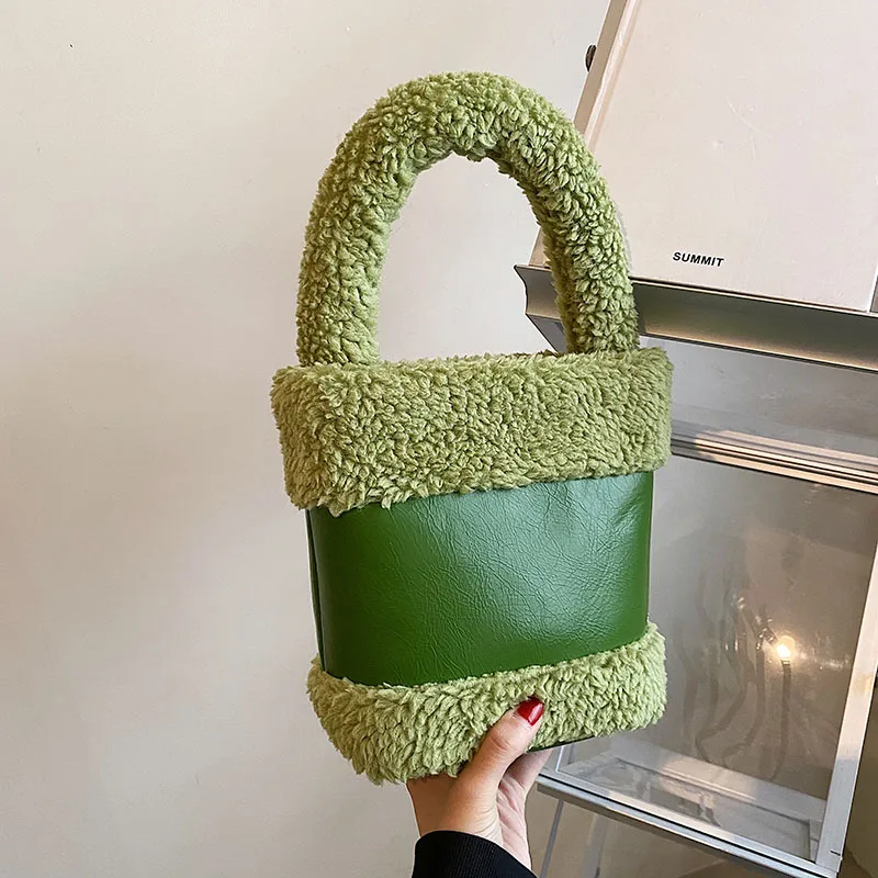 

Модная сумка-мешок, роскошная дизайнерская сумочка из искусственного меха, кошелек 2022, зимняя сумка, мягкая плюшевая пушистая Сумочка, клатч, маленький тоут из искусственной кожи