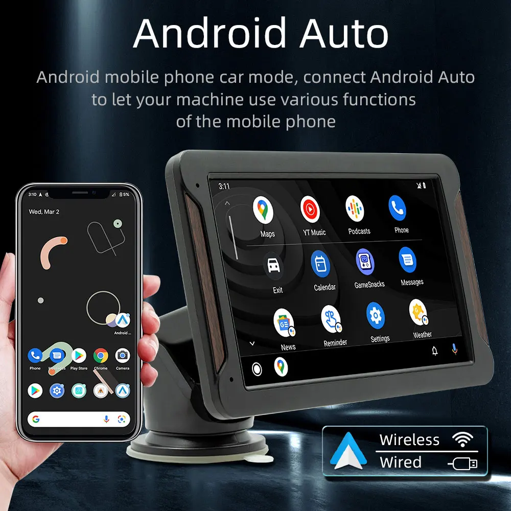 Универсальный автомобильный радиоприемник CarPlay портативная беспроводная
