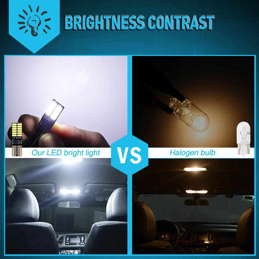 Светодиодные лампы Canbus 3014 26SMD 6000K 168 194 Led 5w5 DC 12 В |