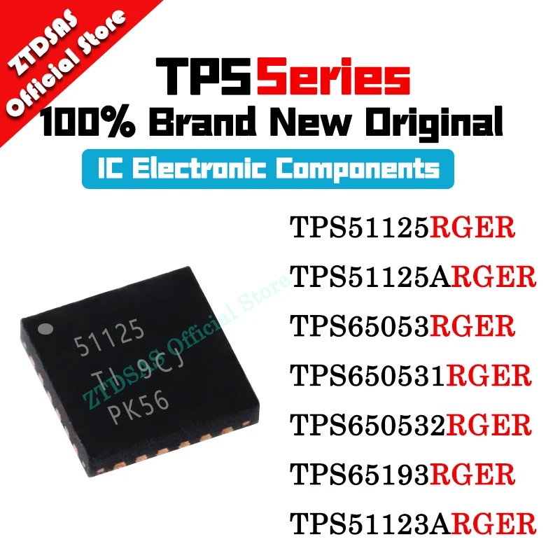 

TPS51123ARGER TPS51125RGER TPS51125ARGER TPS65053RGER TPS650531RGER TPS650532RGER TPS65193RGER IC MCU VQFN-24