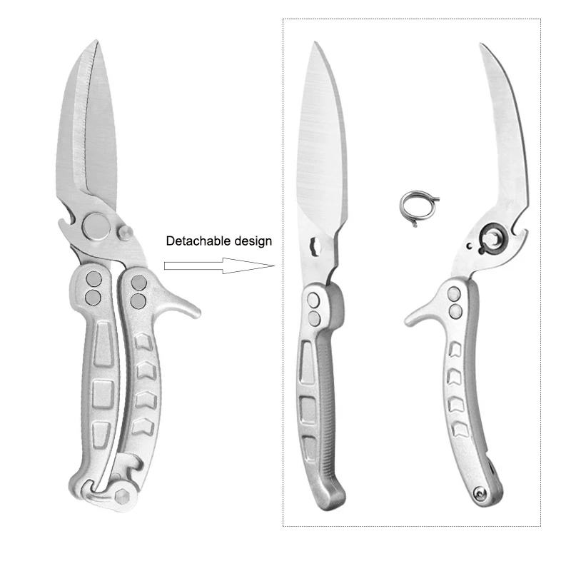 kitchen scissors multifunctional tools accessories items gadgets knifes sharp stainless steel barbecue cut meat vegetable bone free global shipping