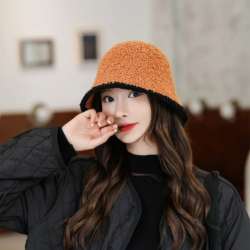 

Японская Теплая Зимняя шерстяная женская шапка для девочек шапочки в Корейском стиле вязаная шапка плотная Панама