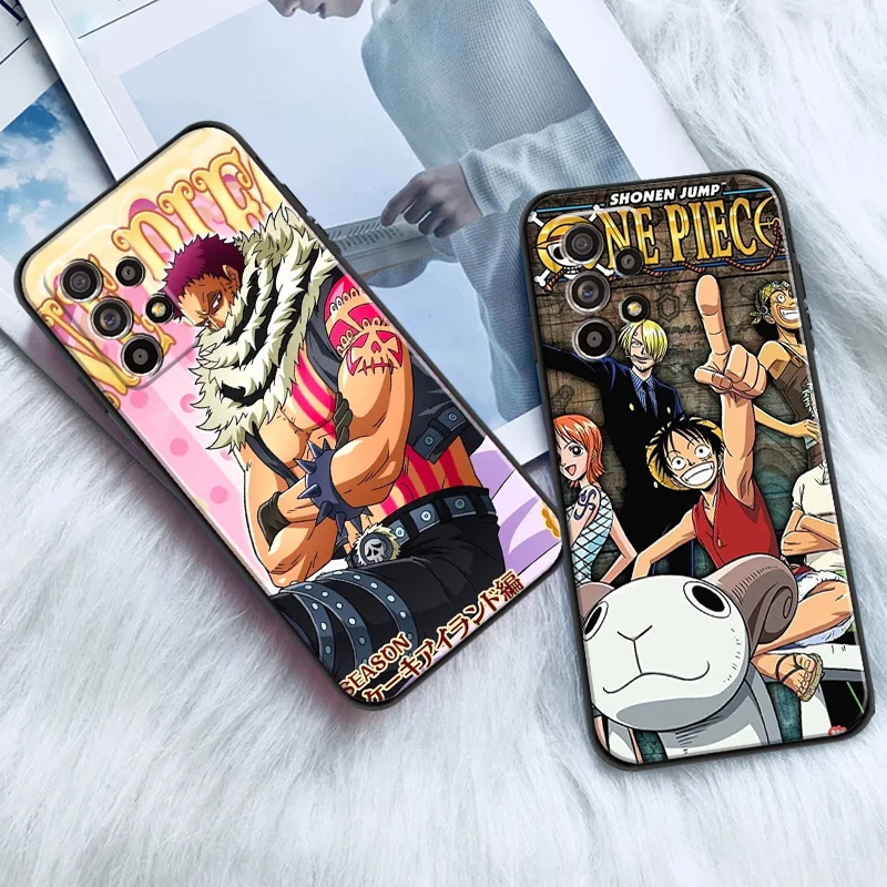 

Cartoon One Piece For Samsung M11 M12 Phone Case Carcasa Liquid Silicon Back Coque Silicone Cover Black Funda