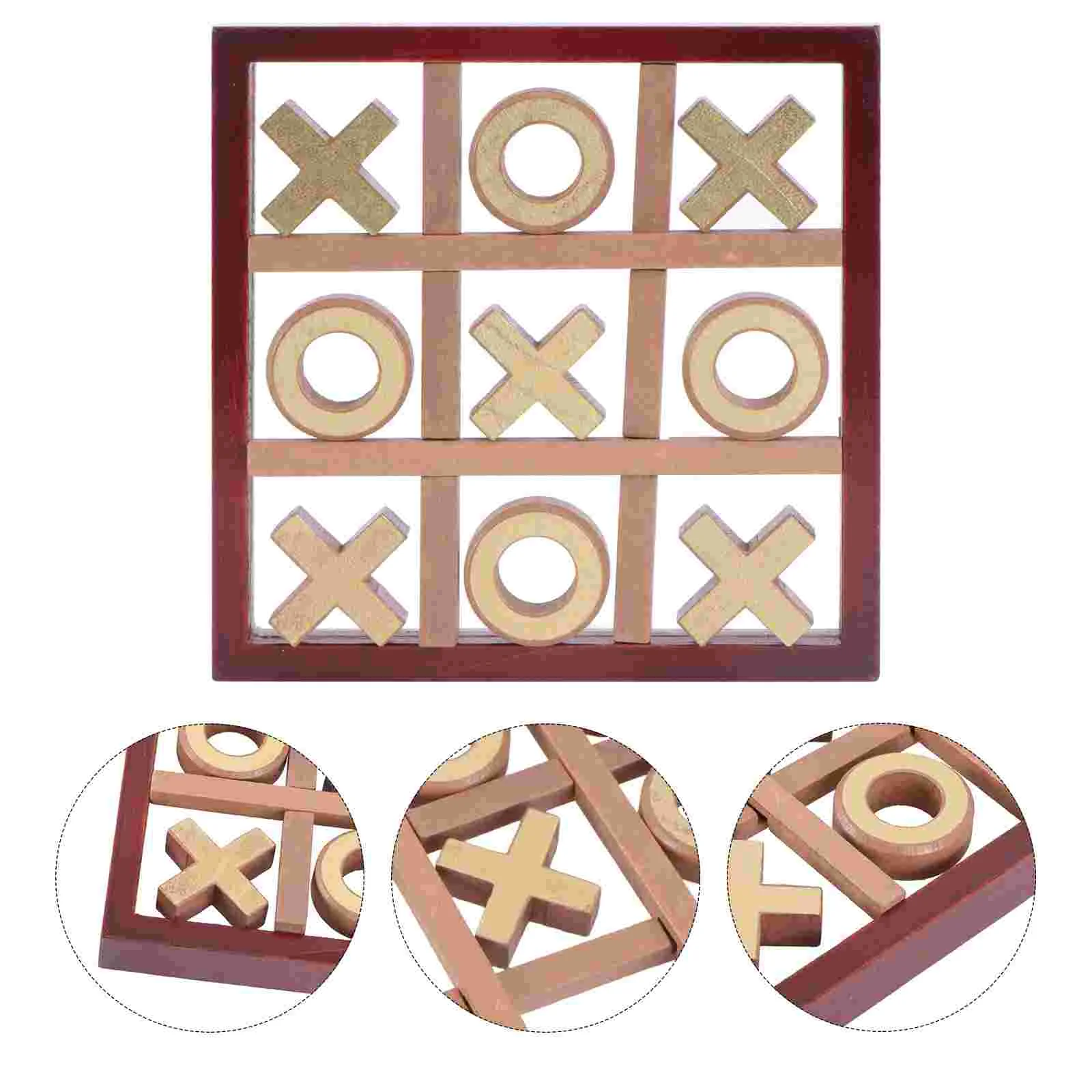 

1 Set of Strategy Board Game Educational Toys Wooden Toe for Home