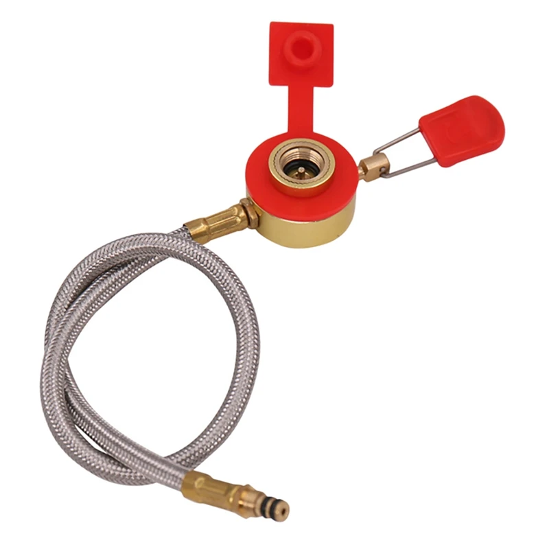 

Outdoor Camping Gas Stove Valve Adapter With 33Cm Hose Camping Stove Converter Stove Accessories