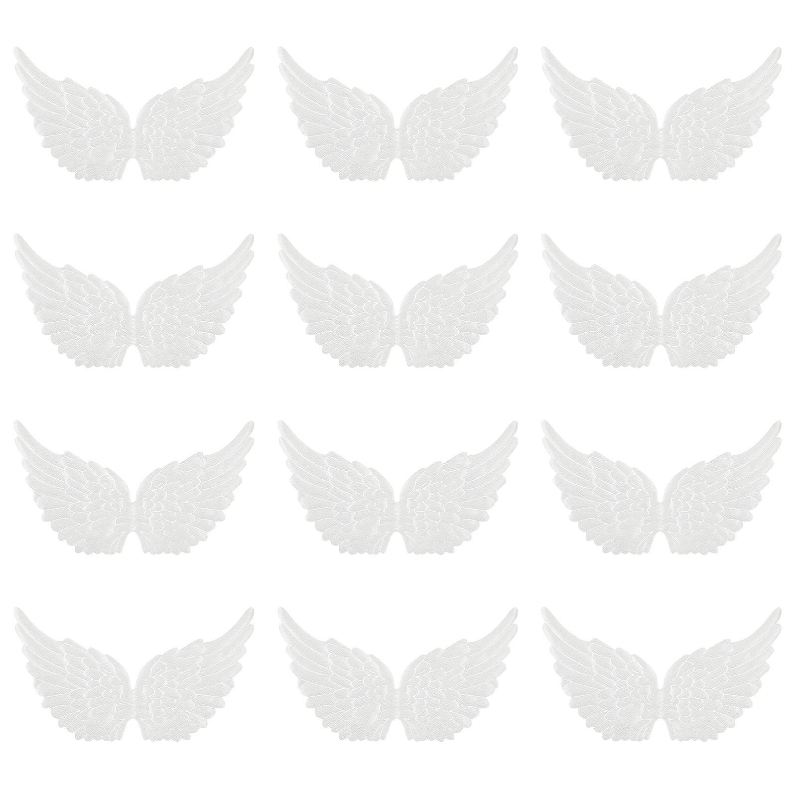 12 Pcs Clear Ornaments Outdoor Decorations Angel Wings Accessories Pendants Decorate DIY Adornments Fabric Travel Work