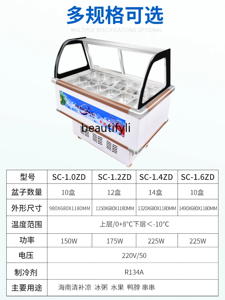 Хайнаньский шкаф для мороженого фруктовая рыбалка Ching Bo Leung 4 фруктового супа