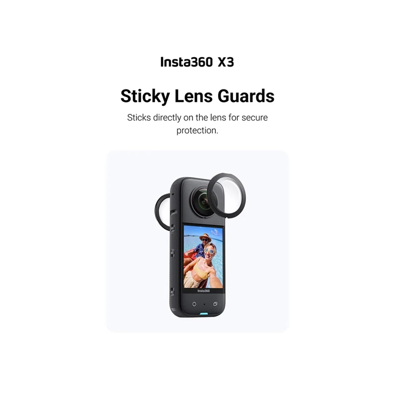 

For Insta360 ONE X3 Sticky Lens Guards Adhesive Lens Protector Panoramic Lens Protector Accessories