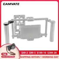 camvate 2 in 1 standard rod clamp converter with 15mm 30mm single port rod adapter for dslr cameramonitor cage rig supporting