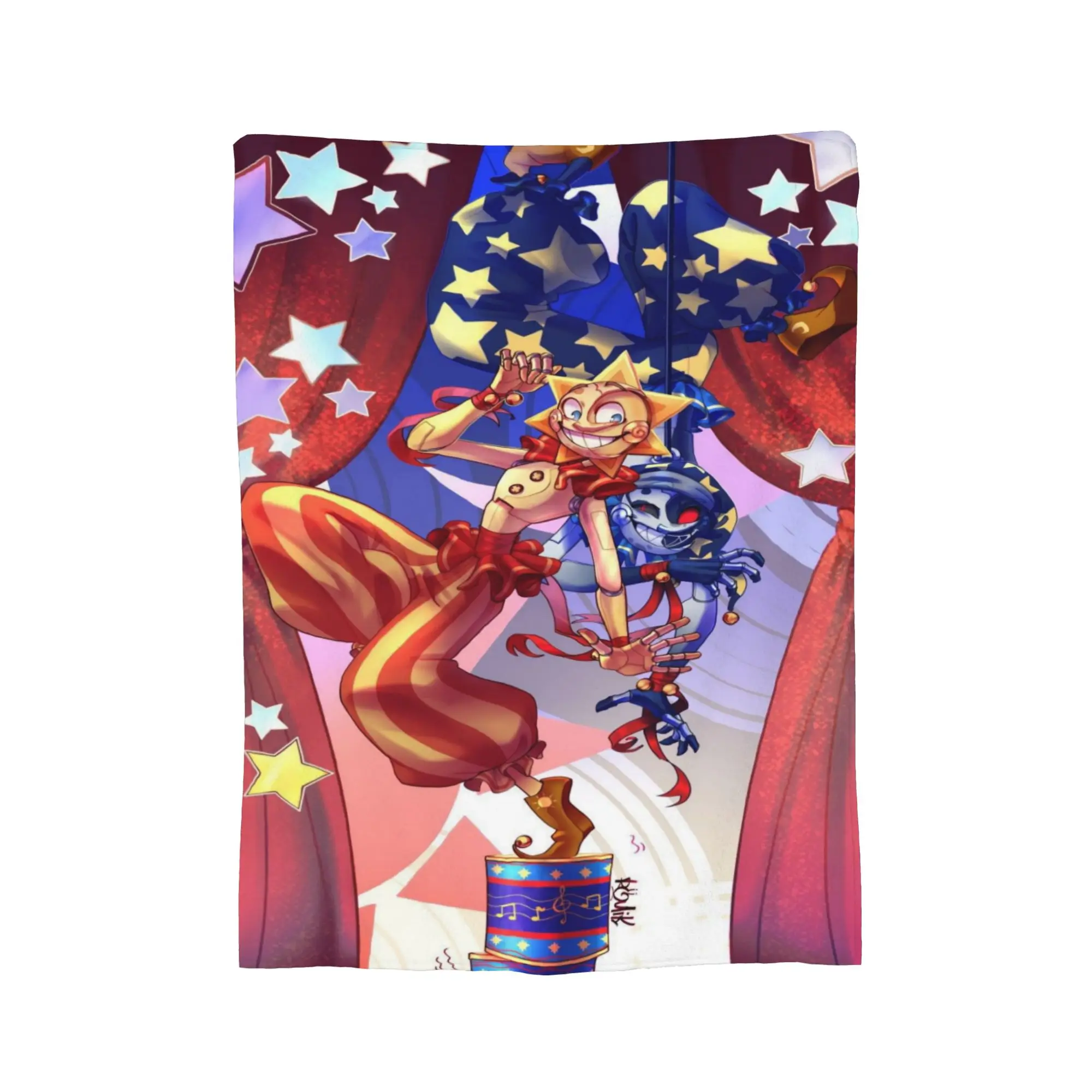 Фото Комфортное одеяло Sundrop And Moondrop fnaf Merch, декоративное одеяло для кровати, ультра-мягкая фланель для дивана №3
