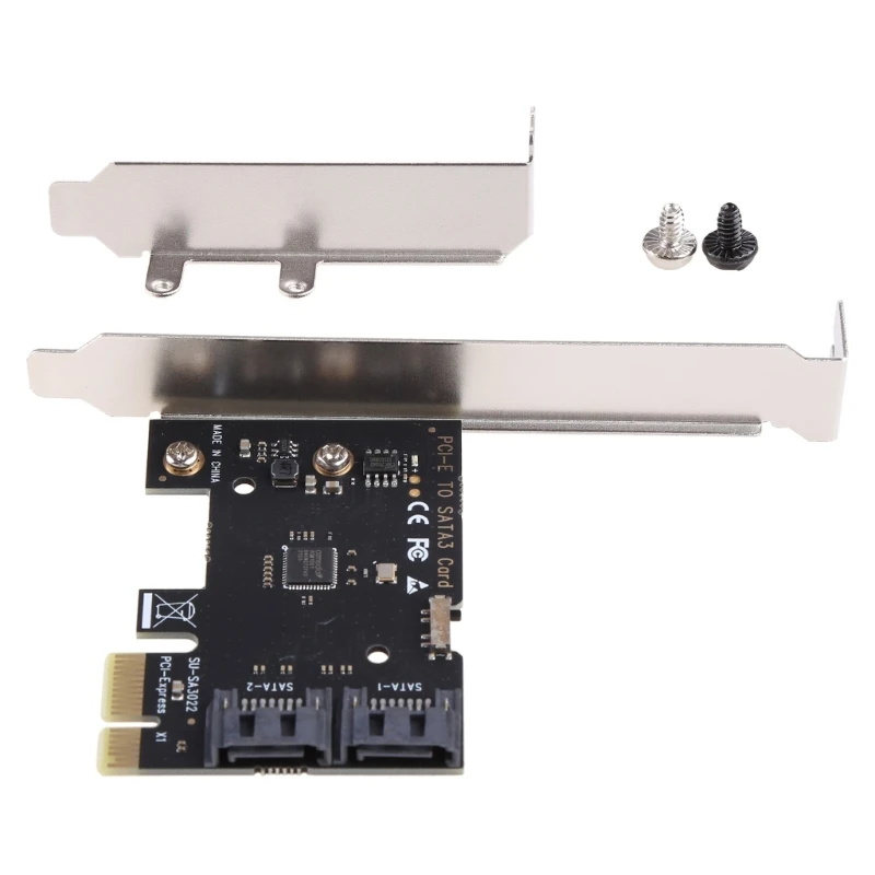 

PCIe PCI Express к SATA3.0 2-портовый SATA III 6G контроллер адаптер расширения карты