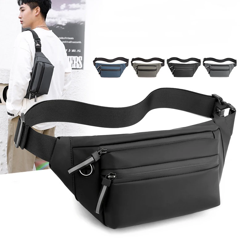 Men Waterproof Belt Bag Fashion Chest Bag Male Waist Bag Outdoor Sports Fanny Pack Men's Travel Cross Shoulder Bag Bags Bolso