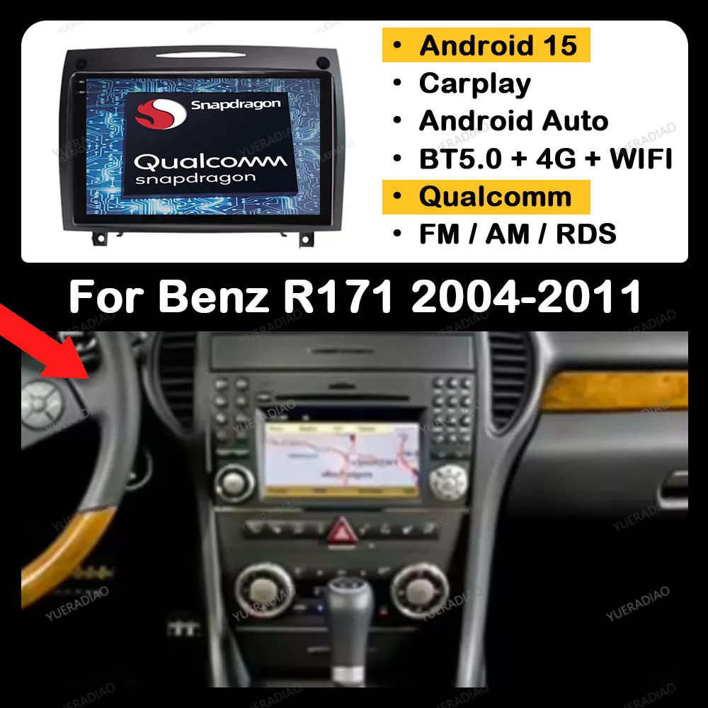 Автомобильный радиоприемник Android 15 для Mercedes-Benz SLK-Class SLK Class R171 2004-2011 GPS NAVI головное