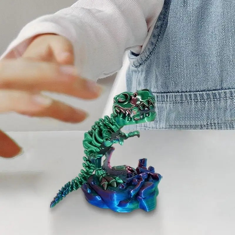 3D Печатный сочлененный динозавр искусственный животные игрушка интерактивные