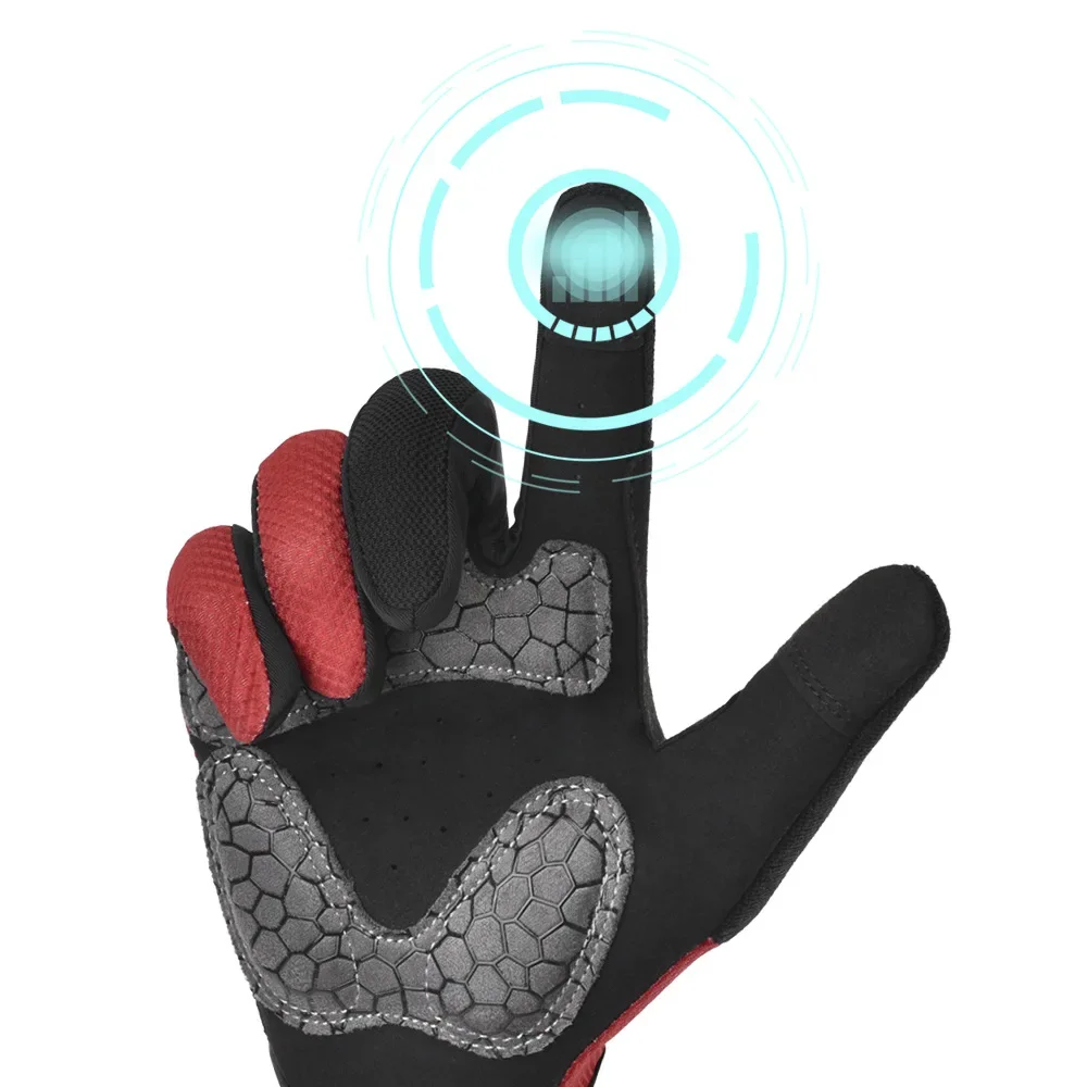 BOODUN Full Finger Cycling Gloves with Gel Pad for Men Women - Touch Screen Thin Breathable Road Mountain MTB Bike Bicycle