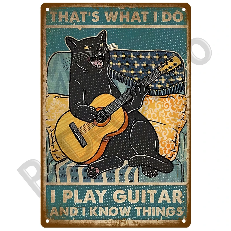 Металлическая вывеска кошка собака винтаж