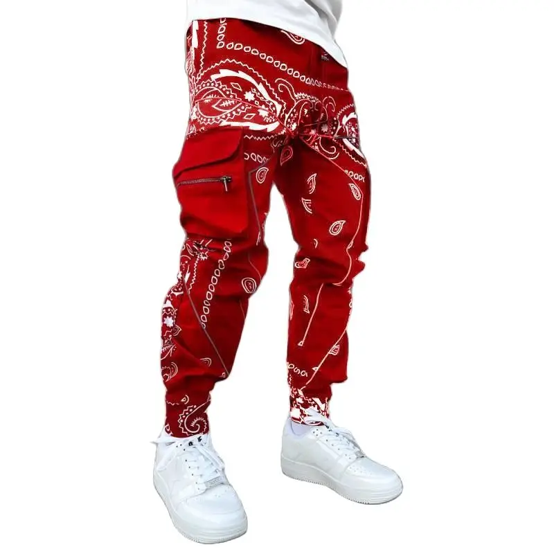 

Men's Casual Sports Harem Loose High Street Multi-Pocket Cargo Pants Trousers
