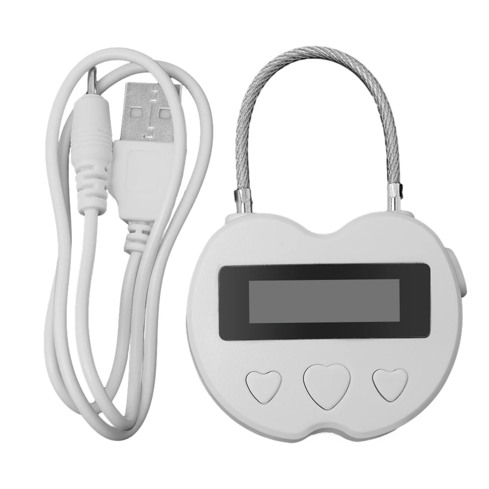 

Smart Time Lock LCD Display Time Lock Multifunction Travel Electronic Timer Waterproof USB Rechargeable Temporary Timer Padlock
