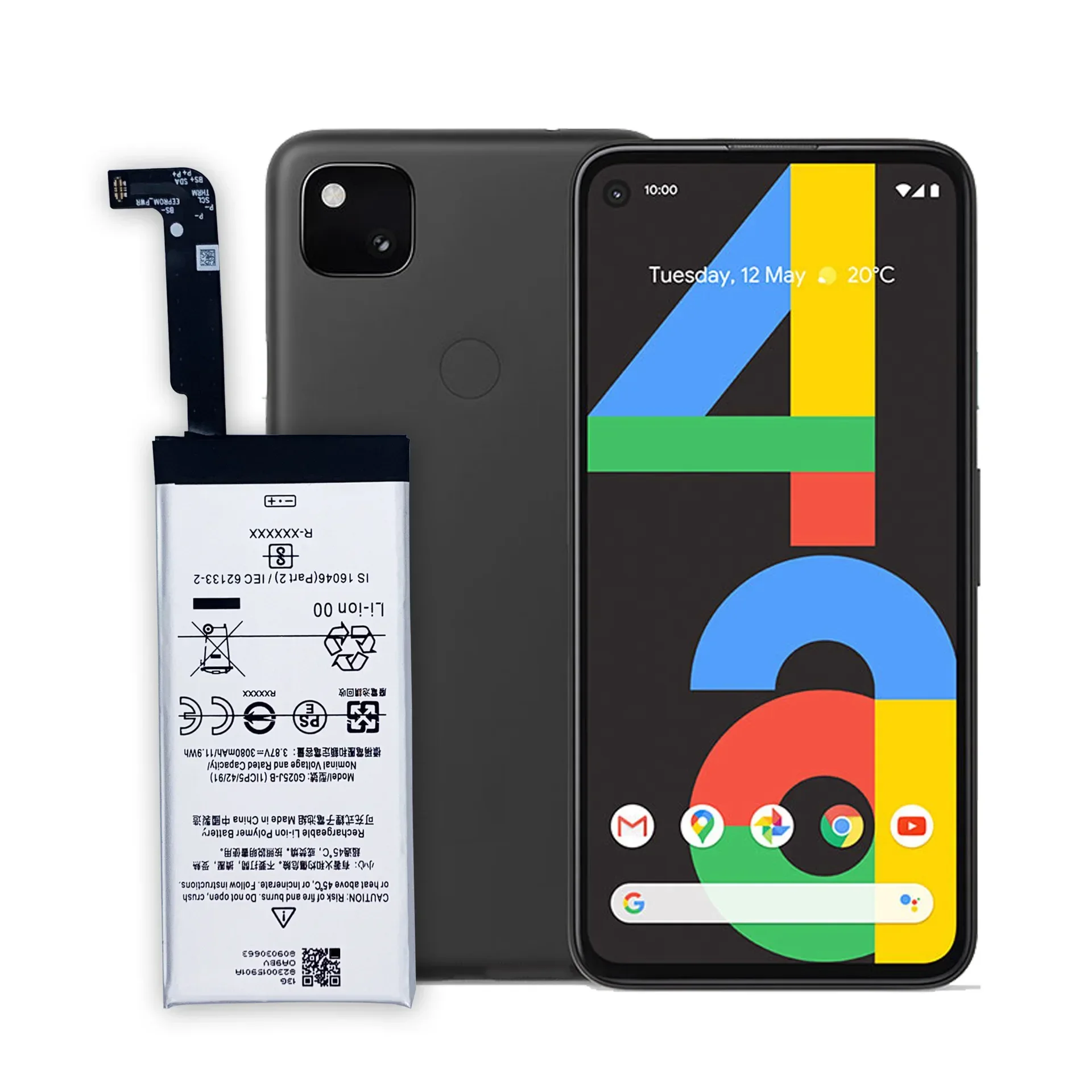 Сменный аккумулятор для мобильного телефона HTC GOOGLE Pixel 4A 4G G025J-B встроенный большой