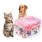 Детское одеяло для кровати, утолщенное зимнее теплое одеяло для домашних животных, одеяло с принтом лапы, подушка для сна для домашних животных, для кошек