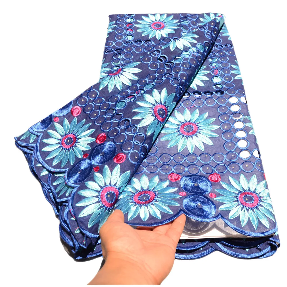 

Popular African Guipure Lace Fabric High Quality Nigerian Swiss Voile Cotton In Switzerland Embroidery Lace Fabric 5Yds j27-25