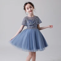 girls birthday princess dress puffy yarn childrens foreign style piano little girls catwalk performance clothes